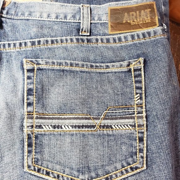 Ariat Men's Big & Tall M5 Straight Leg Jeans, Jasper, 44 X 30 Hard To Find - Picture 6 of 10